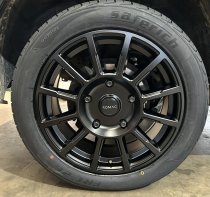 NEW 16 INCH ROMAC STEALTH ALLOY WHEELS IN SATIN BLACK 1250KG MERCEDES VITO 5x112