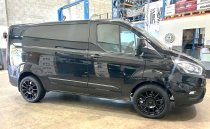 NEW 16 INCH ROMAC STEALTH ALLOY WHEELS IN SATIN BLACK 1250KG FORD TRANSIT CUSTOM GEN2 / VW TRANSPORTER T7 6x120