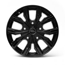 NEW 16 INCH ROMAC TORQUE ALLOY WHEELS IN GLOSS BLACK LOAD RATED 1250KG VAUXHALL VIVARO B / NISSAN PRIMASTAR NV300 RENAULT TRAFIC 5x114.3