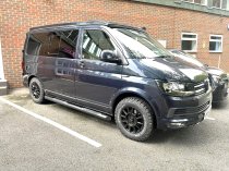 NEW 18 INCH ROMAC STEALTH ALLOY WHEELS IN SATIN BLACK 1250KG FORD TRANSIT CUSTOM GEN2 / VW TRANSPORTER T7 6x120