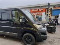 NEW 16 INCH ROMAC TORQUE ALLOY WHEELS IN SATIN BLACK LOAD RATED 1250KG VAUXHALL VIVARO B / NISSAN PRIMASTAR NV300 RENAULT TRAFIC 5x114.3
