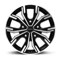 NEW 16 INCH ROMAC TORQUE ALLOY WHEELS IN GLOSS BLACK WITH POLISHED FACE 1250KG MERCEDES VITO 5x112