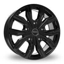 NEW 16 INCH ROMAC TORQUE ALLOY WHEELS IN GLOSS BLACK 1250KG MERCEDES VITO 5x112