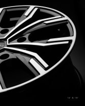 NEW 16 INCH ROMAC TORQUE ALLOY WHEELS IN GLOSS BLACK WITH POLISHED FACE 1250KG VW TRANSPORTER T5 T6 5x120