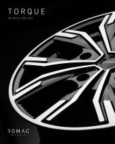NEW 16 INCH ROMAC TORQUE ALLOY WHEELS IN GLOSS BLACK WITH POLISHED FACE 1250KG VW TRANSPORTER T5 T6 5x120