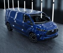 NEW 18 INCH ROMAC STEALTH ALLOY WHEELS IN GLOSS BLACK WITH POLISHED FACE 1250KG FORD TRANSIT CUSTOM 5x160