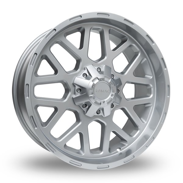 NEW 20 INCH ROMAC UTAH ALLOY WHEELS IN SILVER 1000KG LOAD FORD RANGER MITSUBISHI L200 VW AMAROK 6x139.7