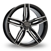 NEW 17 INCH ROMAC VENOM ALLOY WHEELS IN GLOSS BLACK WITH POLISHED FACE 5x108