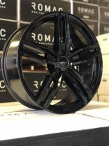 NEW 18 INCH ROMAC VENOM ALLOY WHEELS IN GLOSS BLACK 5x114.3