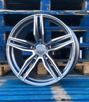 NEW 18 INCH ROMAC VENOM ALLOY WHEELS IN GLOSS GREY WITH POLISHED FACE 5x114.3