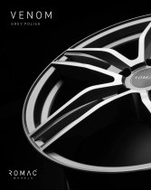 NEW 18 INCH ROMAC VENOM ALLOY WHEELS IN GLOSS GREY WITH POLISHED FACE AND WIDER REAR OPTION 5x120