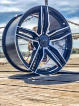 NEW 20 INCH ROMAC VENOM ALLOY WHEELS IN GLOSS BLACK WITH POLISHED FACE 1000KG LOAD 5x120