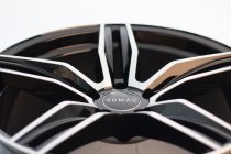 NEW 20 INCH ROMAC VENOM ALLOY WHEELS IN GLOSS BLACK WITH POLISHED FACE 1000KG LOAD FORD TRANSIT CUSTOM 5x160