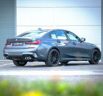 NEW 18 INCH ROMAC VORTEX FLOW FORMED ALLOY WHEELS IN GLOSS BLACK WITH WIDER REAR OPTION 5x112