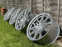 NEW 18 INCH ROMAC VORTEX FLOW FORMED ALLOY WHEELS IN SILVER WITH WIDER REAR OPTION 5x120