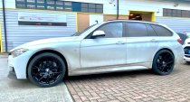 NEW 19 INCH ROMAC VORTEX FLOW FORMED ALLOY WHEELS IN GLOSS BLACK,DEEPER 9" ALL ROUND 5x112