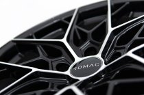 NEW 20 INCH ROMAC VORTEX FLOW FORMED ALLOY WHEELS IN GLOSS BLACK WITH POLISHED FACE 5x112