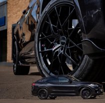 NEW 20 INCH ROMAC VORTEX FLOW FORMED ALLOY WHEELS IN GLOSS BLACK WITH DEEPER CONCAVE REAR OPTION 5x112