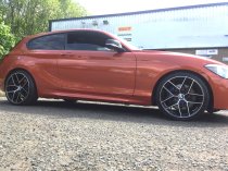 NEW 22 INCH ROMAC VORTEX FLOW FORMED ALLOY WHEELS IN GLOSS BLACK POLISHED FACE 9.5" ALL ROUND 5x112