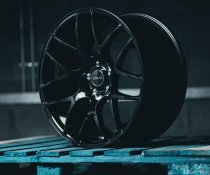 NEW 18 INCH ROMAC RADIUM ALLOY WHEELS IN GLOSS BLACK 5x108