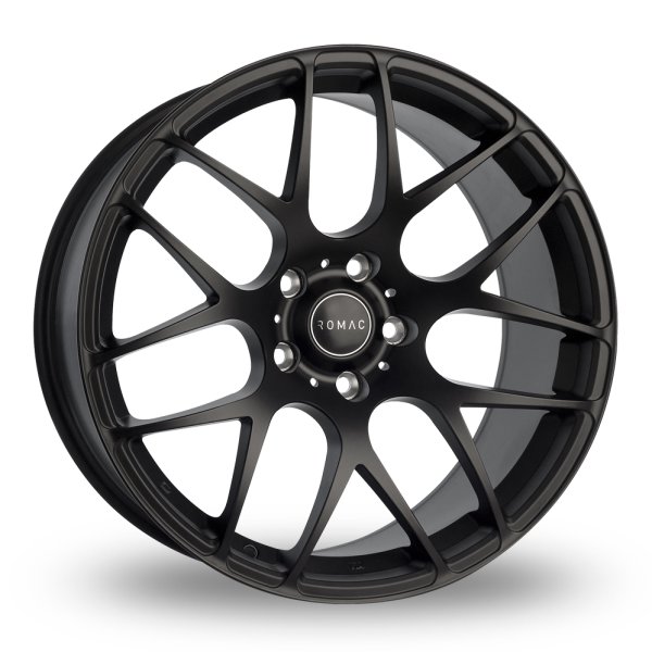 NEW 18 INCH ROMAC RADIUM ALLOY WHEELS IN SATIN BLACK 5x108