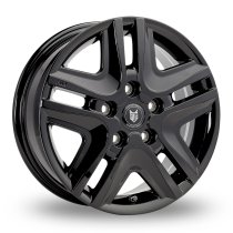 NEW 16 INCH FOX OPUS ALLOY WHEELS IN GLOSS BLACK 1250KG CITROEN DISPATCH PEUGEOT EXPERT TOYOTA PROACE VAUXHALL VIVARO C 5x108