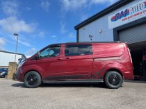 NEW 16 INCH FOX ADV ALLOY WHEELS IN SATIN BLACK 1500KG FORD TRANSIT CUSTOM 5x160