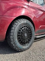 NEW 16 INCH FOX ADV ALLOY WHEELS IN SATIN BLACK 1500KG FORD TRANSIT CUSTOM 5x160