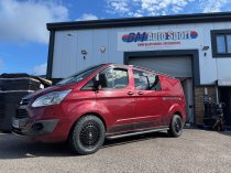 NEW 16 INCH FOX ADV ALLOY WHEELS IN SATIN BLACK 1500KG FORD TRANSIT CUSTOM 5x160