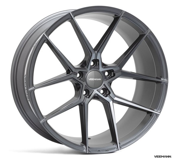 NEW 20 INCH VEEMANN V-FS39 ALLOY WHEELS IN GRAPHITE SMOKE MACHINED 5x108