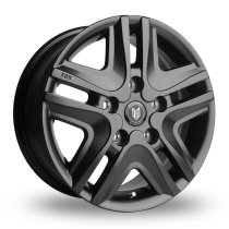 NEW 16 INCH FOX OPUS ALLOY WHEELS IN SATIN BLACK 1250KG CITROEN DISPATCH PEUGEOT EXPERT TOYOTA PROACE VAUXHALL VIVARO C 5x108