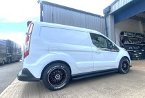 NEW 18 INCH FOX VR4 ALLOY WHEELS IN SATIN BLACK WITH POLISHED LIP 5x108/5x114.3