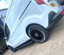 NEW 18 INCH FOX VR4 ALLOY WHEELS IN SATIN BLACK WITH POLISHED LIP 5x108/5x114.3