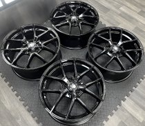 NEW 17 INCH FOX FX5 ALLOY WHEELS IN GLOSS BLACK 5x120