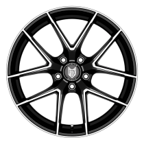 NEW 17 INCH FOX FX5 ALLOY WHEELS IN GLOSS BLACK WITH POLISHED FACE 5x108