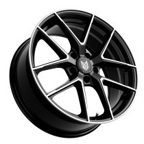 NEW 18 INCH FOX FX5 ALLOY WHEELS IN GLOSS BLACK WITH POLISHED FACE 5x108