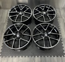 NEW 19 INCH FOX FX5 ALLOY WHEELS IN GLOSS BLACK WITH POLISHED FACE 5x112