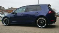 NEW 17 INCH FOX HIRO FLOW FORGED ALLOY WHEELS IN GLOSS BLACK WITH POLISHED DISH 5x100