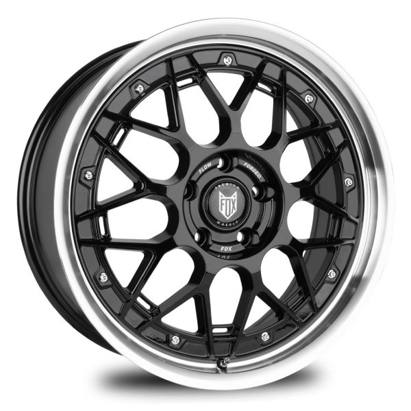 NEW 18 INCH FOX HIRO FLOW FORGED ALLOY WHEELS IN GLOSS BLACK WITH POLISHED DISH AND DEEPER 8.5" REAR OPTION 5x120