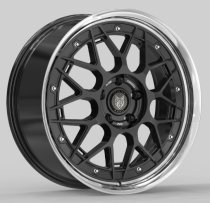 NEW 19 INCH FOX HIRO FLOW FORGED ALLOY WHEELS IN GLOSS BLACK WITH POLISHED DISH 5x112