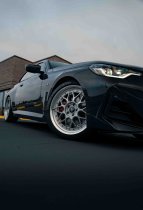 NEW 17 INCH FOX HIRO FLOW FORGED ALLOY WHEELS IN SILVER WITH POLISHED DISH 4x100