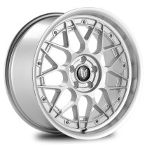 NEW 17 INCH FOX HIRO FLOW FORGED ALLOY WHEELS IN SILVER WITH POLISHED DISH 4x100