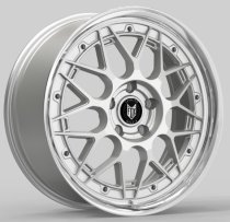 NEW 18 INCH FOX HIRO FLOW FORGED ALLOY WHEELS IN SILVER WITH POLISHED DISH 5x108