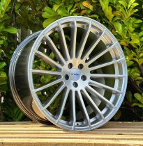 NEW 22 INCH STROM STR4 ALLOY WHEELS IN PLATINUM SILVER WITH ULTRA DEEP CONCAVE 11.5" REAR OPTION 5x120