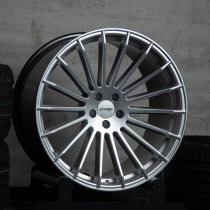 NEW 22 INCH STROM STR4 ALLOY WHEELS IN PLATINUM SILVER WITH ULTRA DEEP CONCAVE 11.5" REAR OPTION 5x120