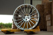 NEW 22 INCH STROM STR4 ALLOY WHEELS IN PLATINUM SILVER WITH ULTRA DEEP CONCAVE 11.5" REAR OPTION 5x120