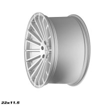 NEW 22 INCH STROM STR4 ALLOY WHEELS IN PLATINUM SILVER WITH ULTRA DEEP CONCAVE 11.5" REAR OPTION 5x120