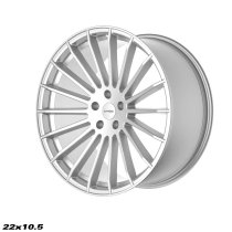 NEW 22 INCH STROM STR4 ALLOY WHEELS IN PLATINUM SILVER WITH ULTRA DEEP CONCAVE 11.5" REAR OPTION 5x120