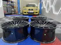 NEW 22 INCH STROM STR4 ALLOY WHEELS IN GLOSS BLACK WITH ULTRA DEEP CONCAVE 11.5" REAR OPTION 5x120