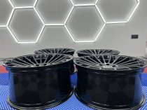 NEW 22 INCH STROM STR4 ALLOY WHEELS IN GLOSS BLACK WITH ULTRA DEEP CONCAVE 11.5" REAR OPTION 5x120